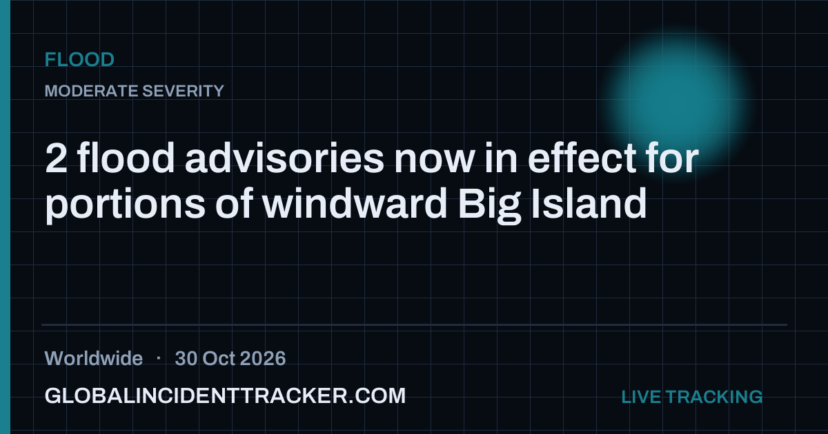 Flood incident in worldwide on 30 October 2026 — Global Incident Tracker report card