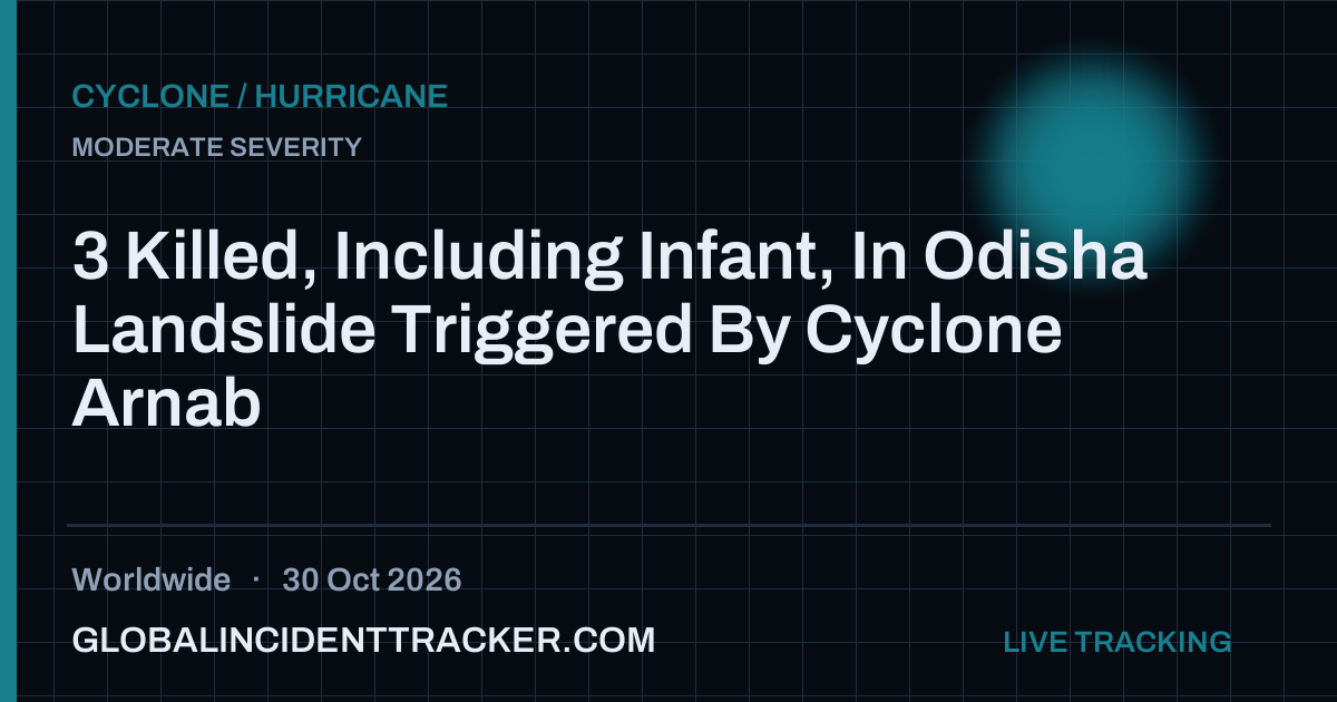 Cyclone / Hurricane incident in worldwide on 30 October 2026 — Global Incident Tracker report card