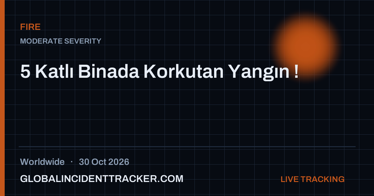 Fire incident in worldwide on 30 October 2026 — Global Incident Tracker report card