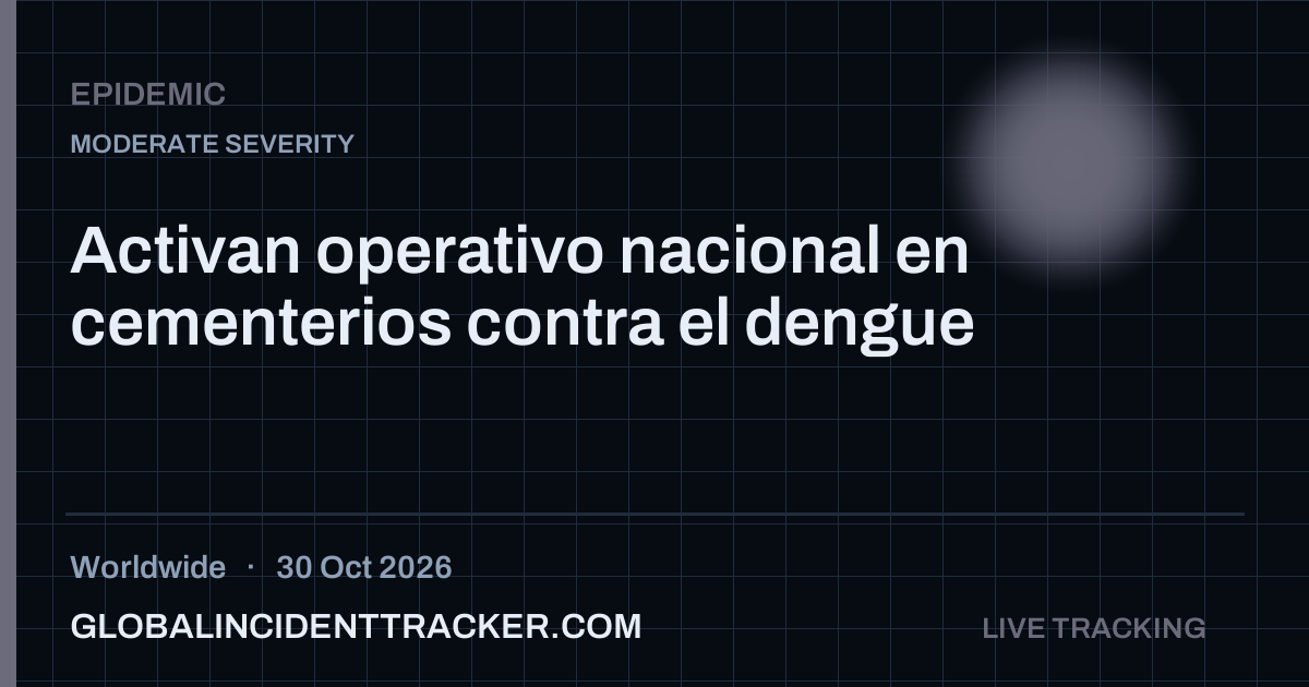 Epidemic incident in worldwide on 30 October 2026 — Global Incident Tracker report card