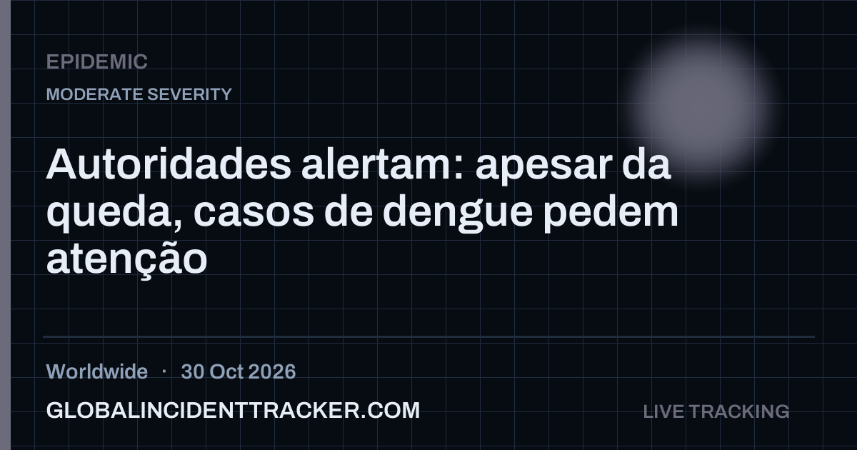 Epidemic incident in worldwide on 30 October 2026 — Global Incident Tracker report card