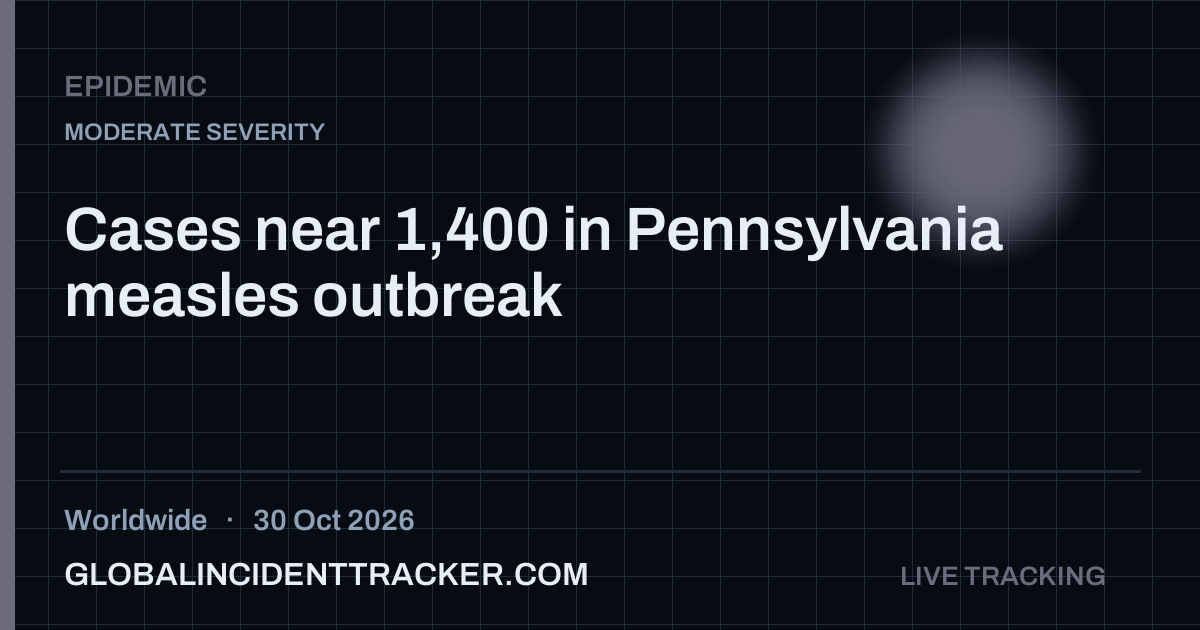 Epidemic incident in worldwide on 30 October 2026 — Global Incident Tracker report card