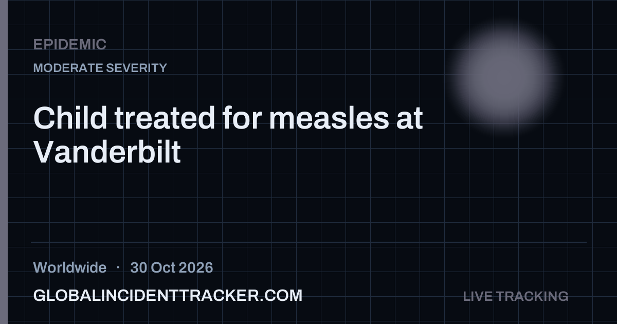 Epidemic incident in worldwide on 30 October 2026 — Global Incident Tracker report card