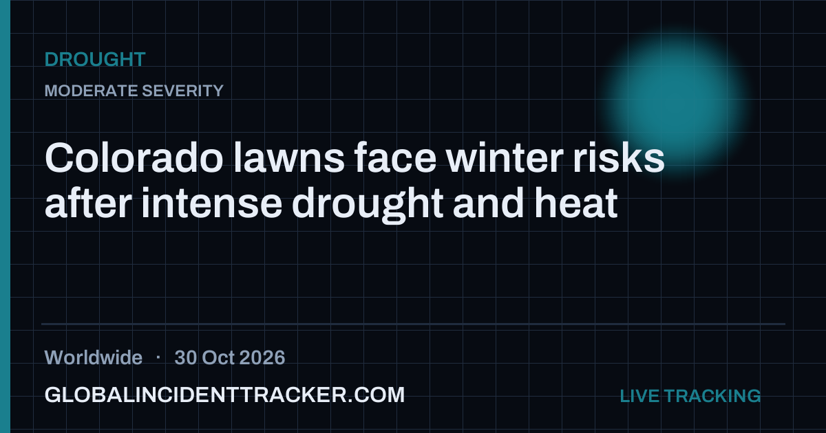 Drought incident in worldwide on 30 October 2026 — Global Incident Tracker report card