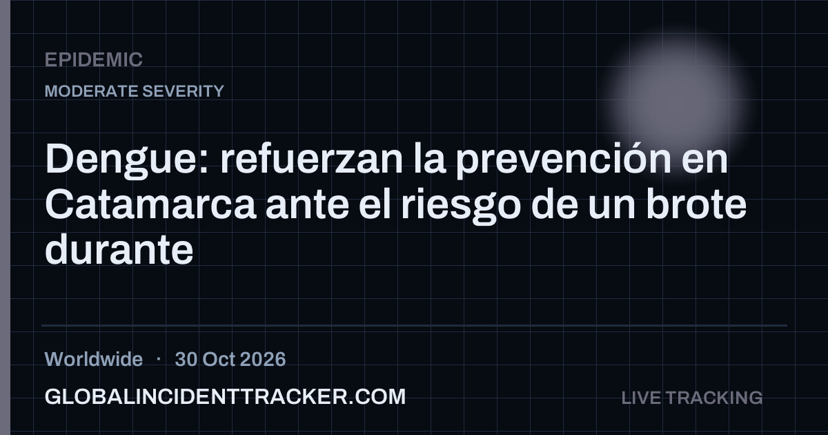 Epidemic incident in worldwide on 30 October 2026 — Global Incident Tracker report card