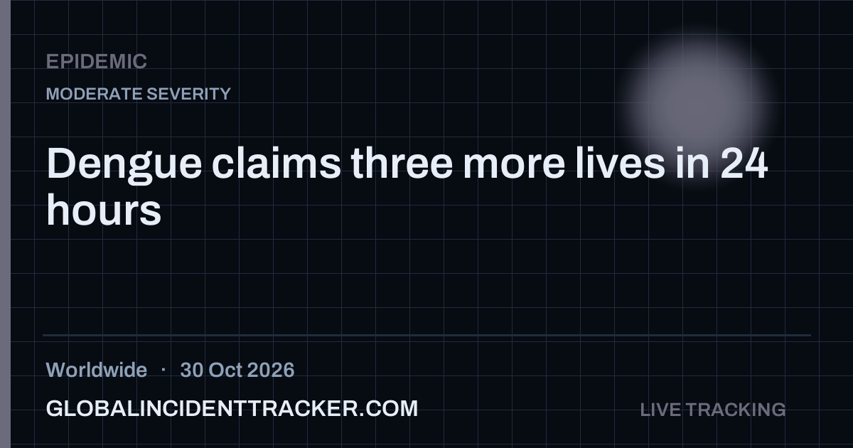 Epidemic incident in worldwide on 30 October 2026 — Global Incident Tracker report card