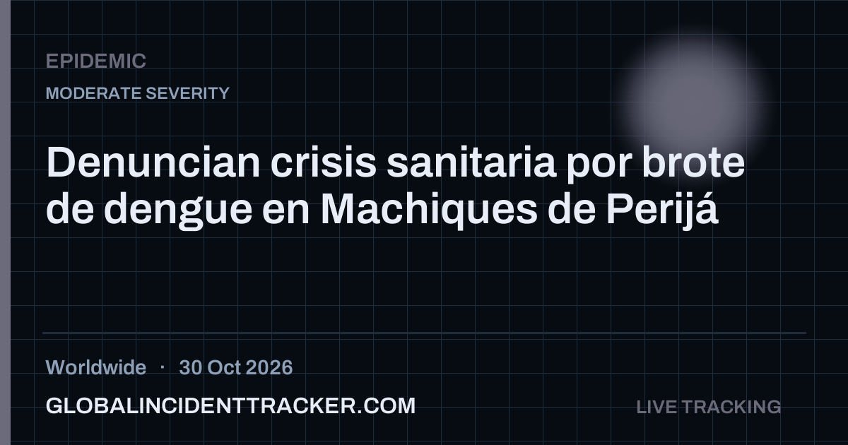Epidemic incident in worldwide on 30 October 2026 — Global Incident Tracker report card