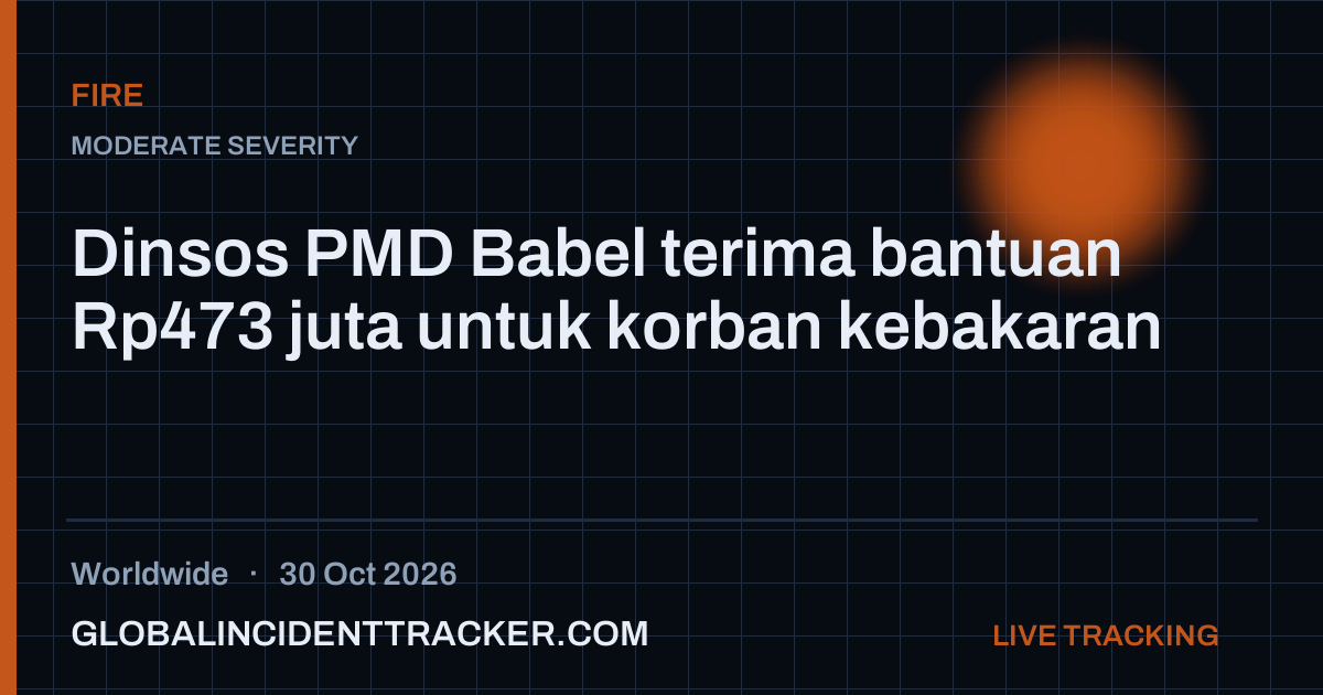 Fire incident in worldwide on 30 October 2026 — Global Incident Tracker report card