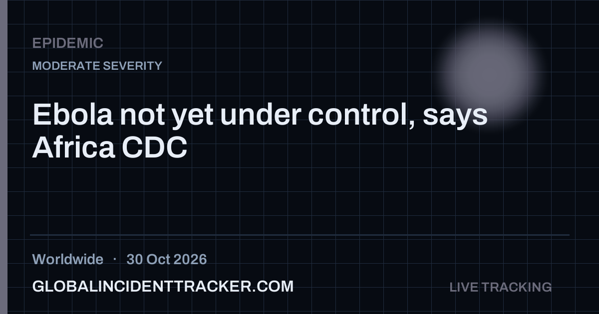 Epidemic incident in worldwide on 30 October 2026 — Global Incident Tracker report card