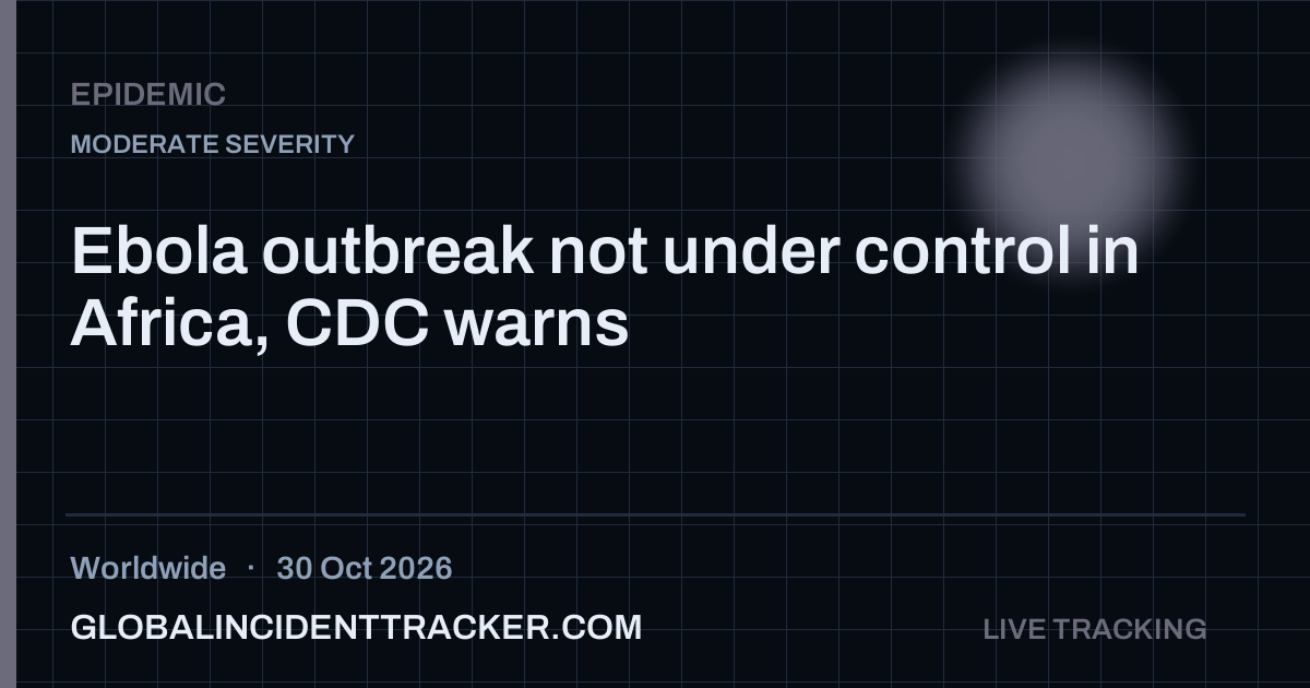 Epidemic incident in worldwide on 30 October 2026 — Global Incident Tracker report card
