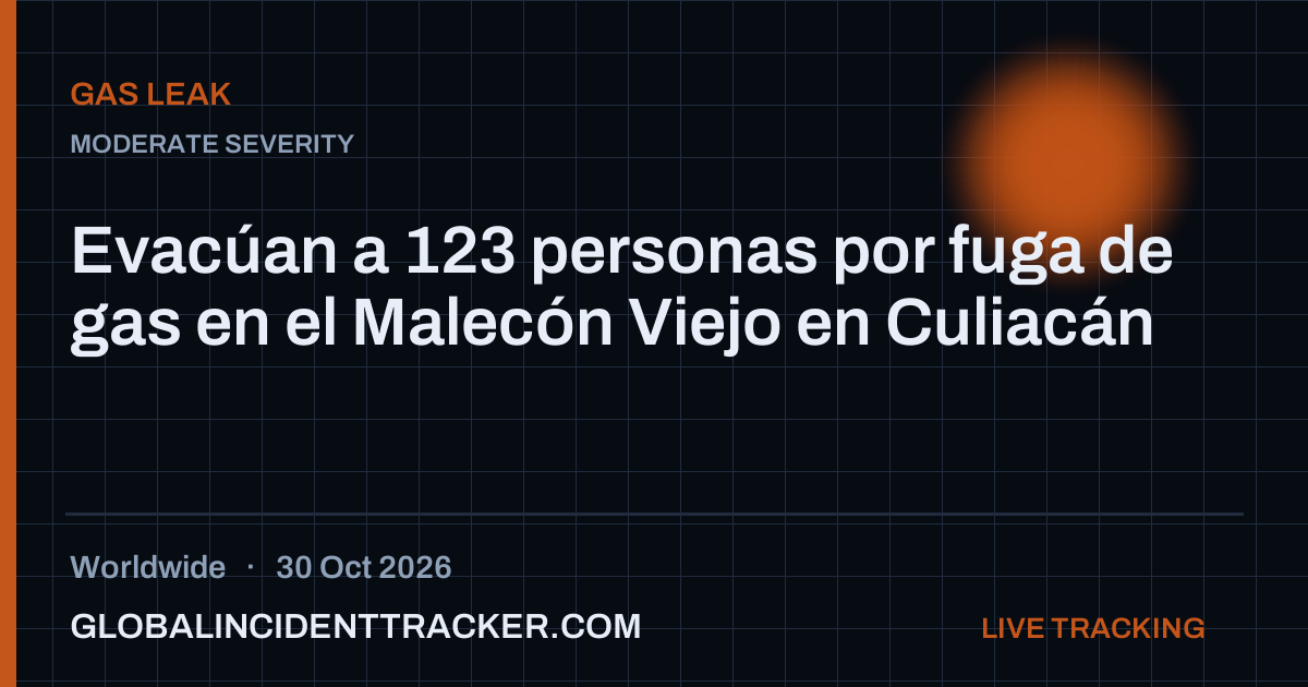 Gas Leak incident in worldwide on 30 October 2026 — Global Incident Tracker report card