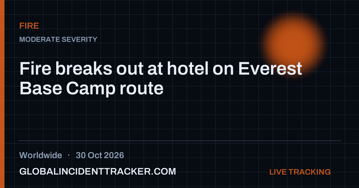Fire incident in worldwide on 30 October 2026 — Global Incident Tracker report card