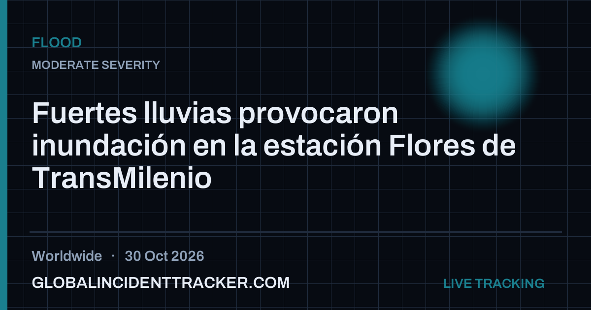 Flood incident in worldwide on 30 October 2026 — Global Incident Tracker report card