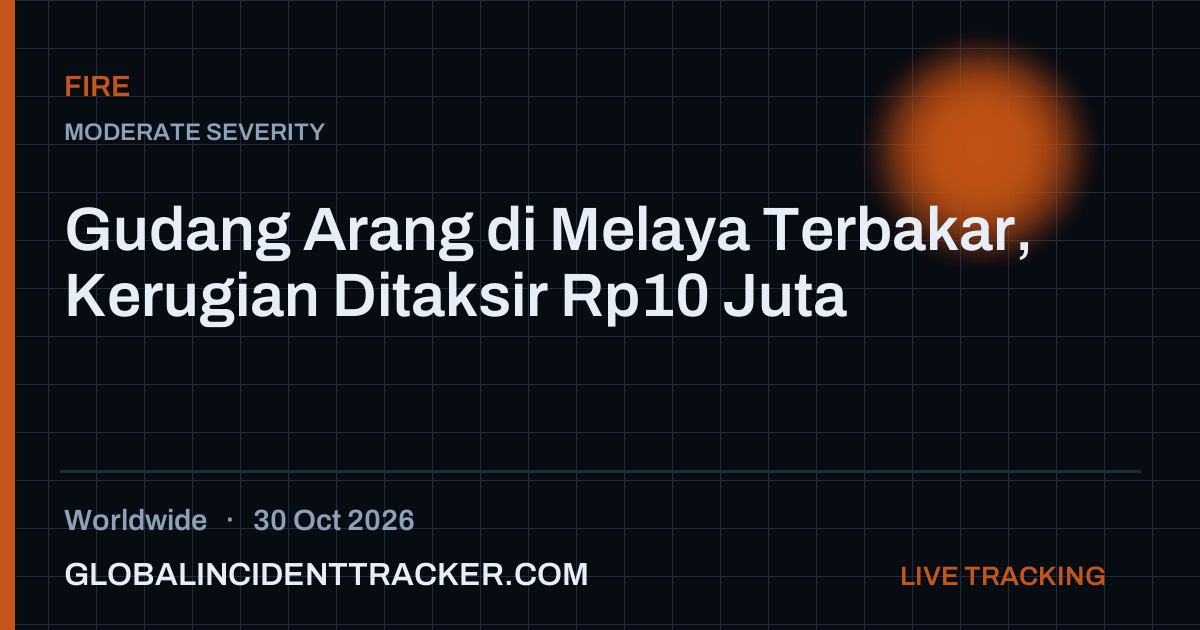Fire incident in worldwide on 30 October 2026 — Global Incident Tracker report card