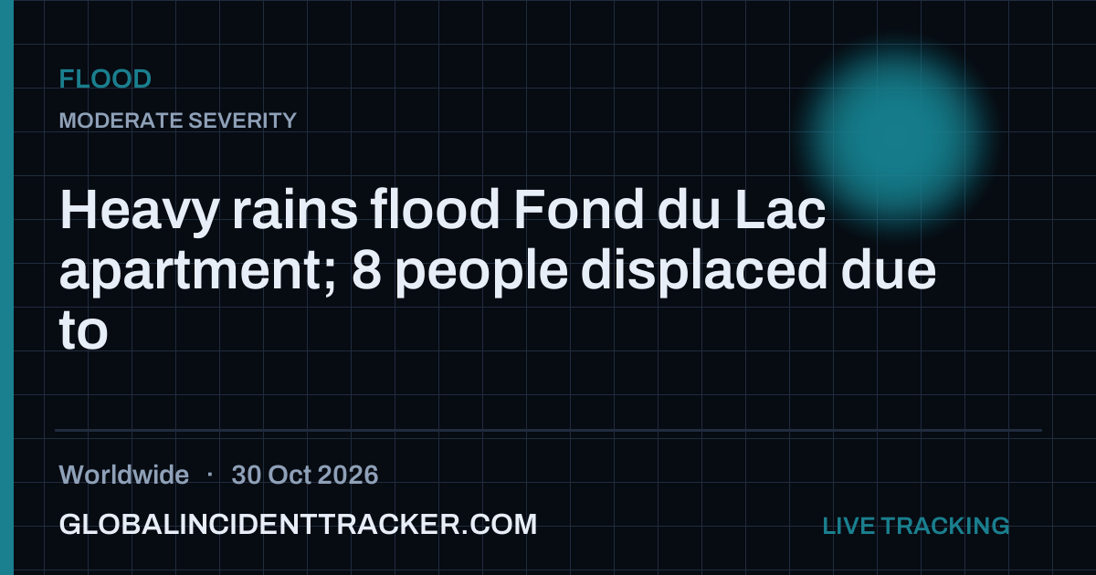 Flood incident in worldwide on 30 October 2026 — Global Incident Tracker report card