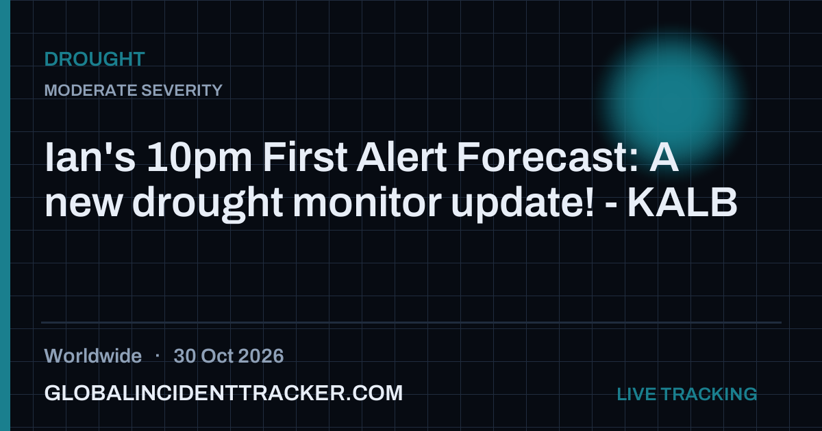 Drought incident in worldwide on 30 October 2026 — Global Incident Tracker report card