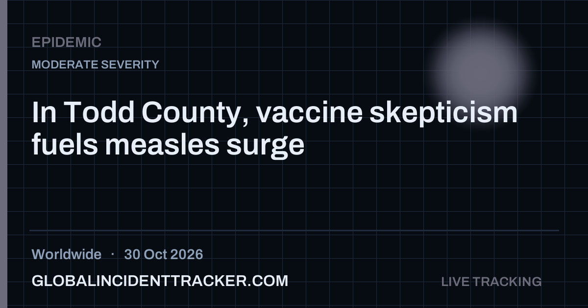 Epidemic incident in worldwide on 30 October 2026 — Global Incident Tracker report card
