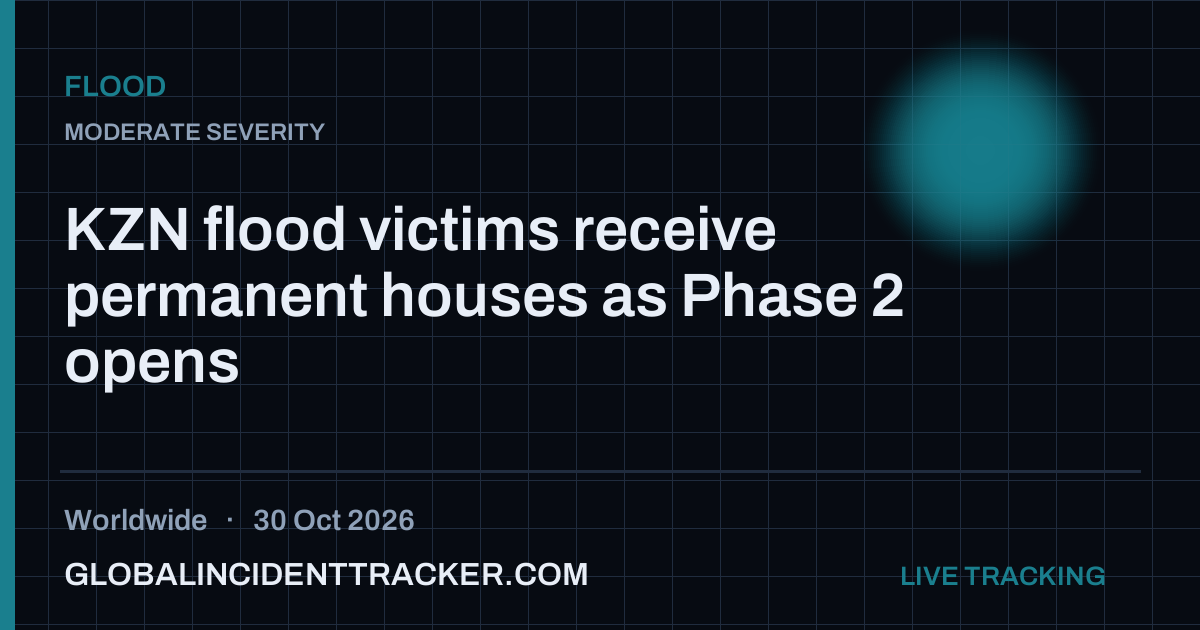 Flood incident in worldwide on 30 October 2026 — Global Incident Tracker report card