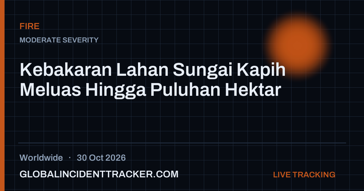 Fire incident in worldwide on 30 October 2026 — Global Incident Tracker report card