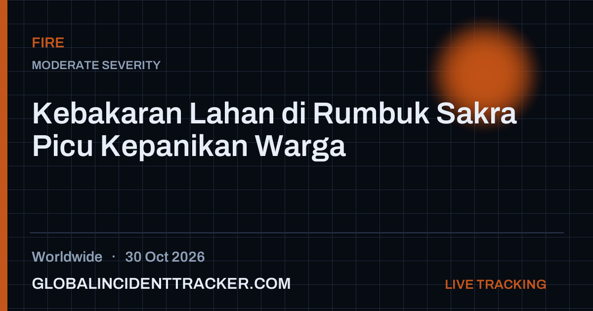 Fire incident in worldwide on 30 October 2026 — Global Incident Tracker report card