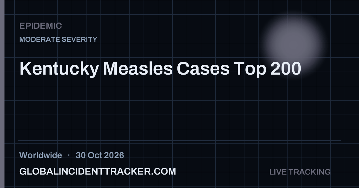 Epidemic incident in worldwide on 30 October 2026 — Global Incident Tracker report card