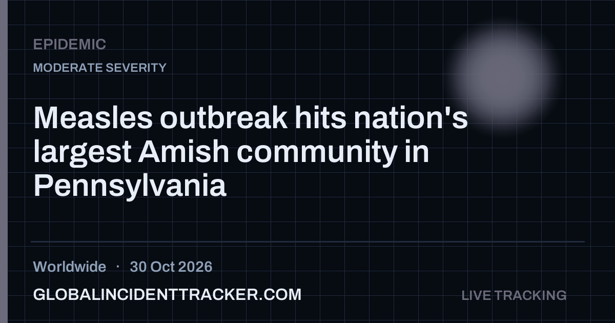 Epidemic incident in worldwide on 30 October 2026 — Global Incident Tracker report card