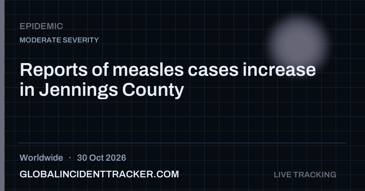 Epidemic incident in worldwide on 30 October 2026 — Global Incident Tracker report card
