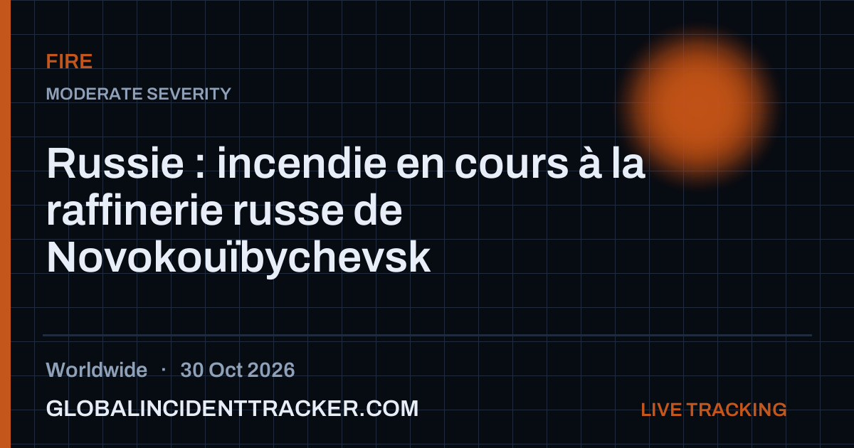 Fire incident in worldwide on 30 October 2026 — Global Incident Tracker report card