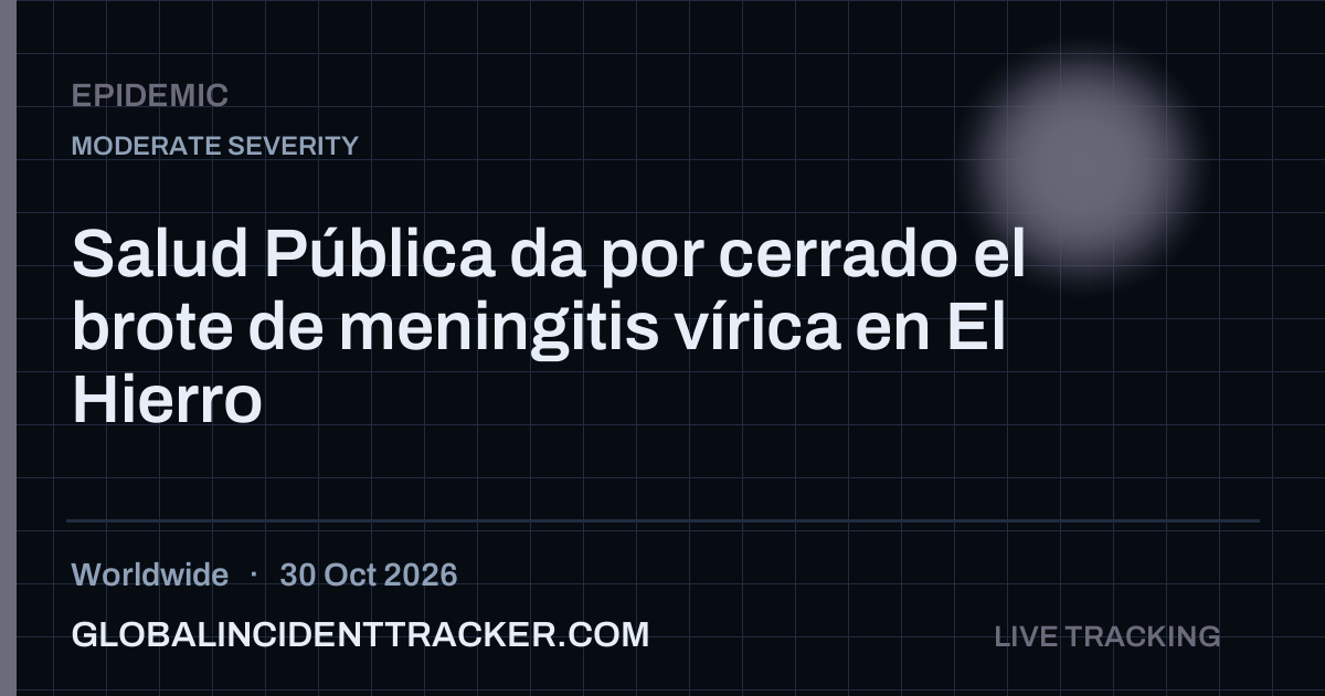 Epidemic incident in worldwide on 30 October 2026 — Global Incident Tracker report card