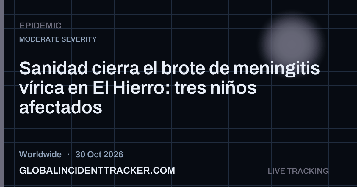 Epidemic incident in worldwide on 30 October 2026 — Global Incident Tracker report card