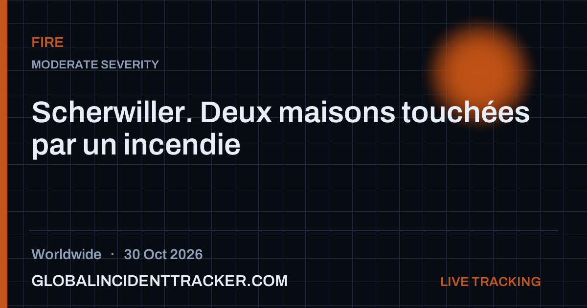 Fire incident in worldwide on 30 October 2026 — Global Incident Tracker report card