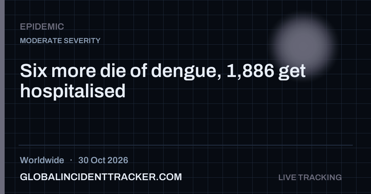 Epidemic incident in worldwide on 30 October 2026 — Global Incident Tracker report card