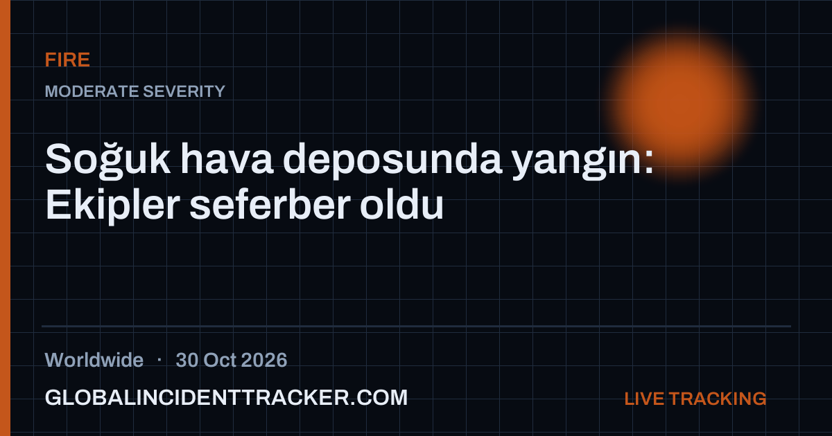 Fire incident in worldwide on 30 October 2026 — Global Incident Tracker report card