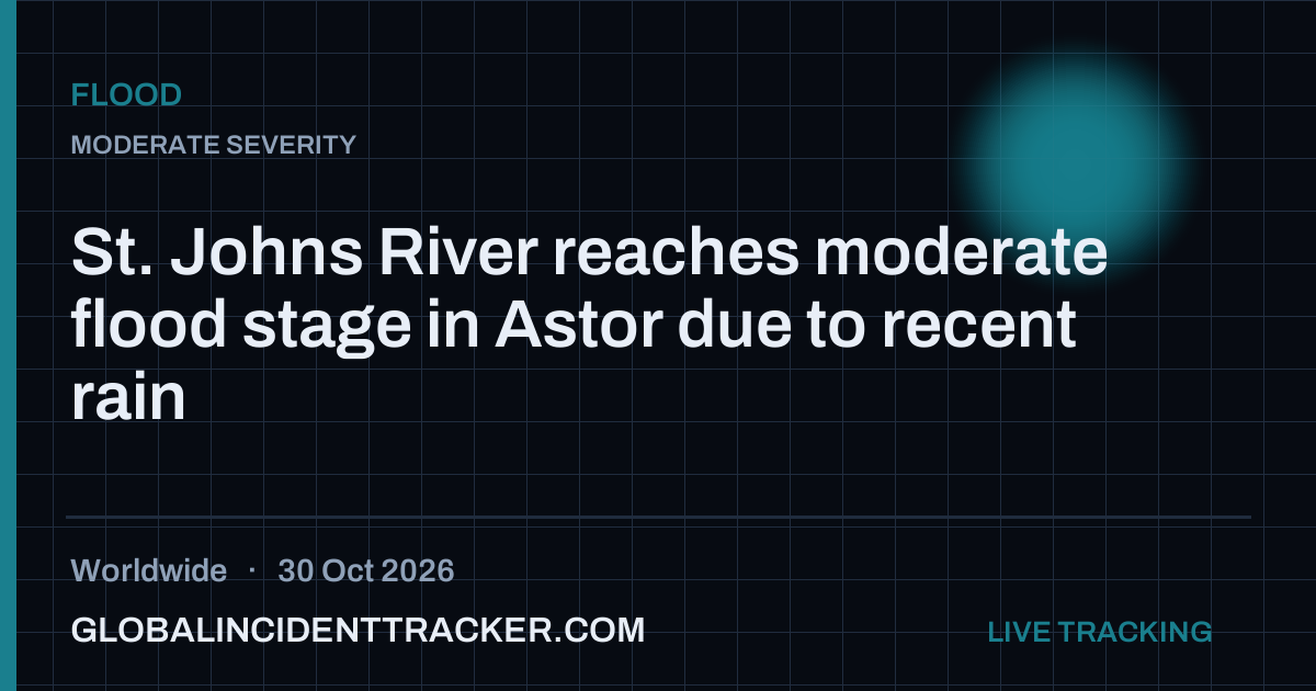 Flood incident in worldwide on 30 October 2026 — Global Incident Tracker report card