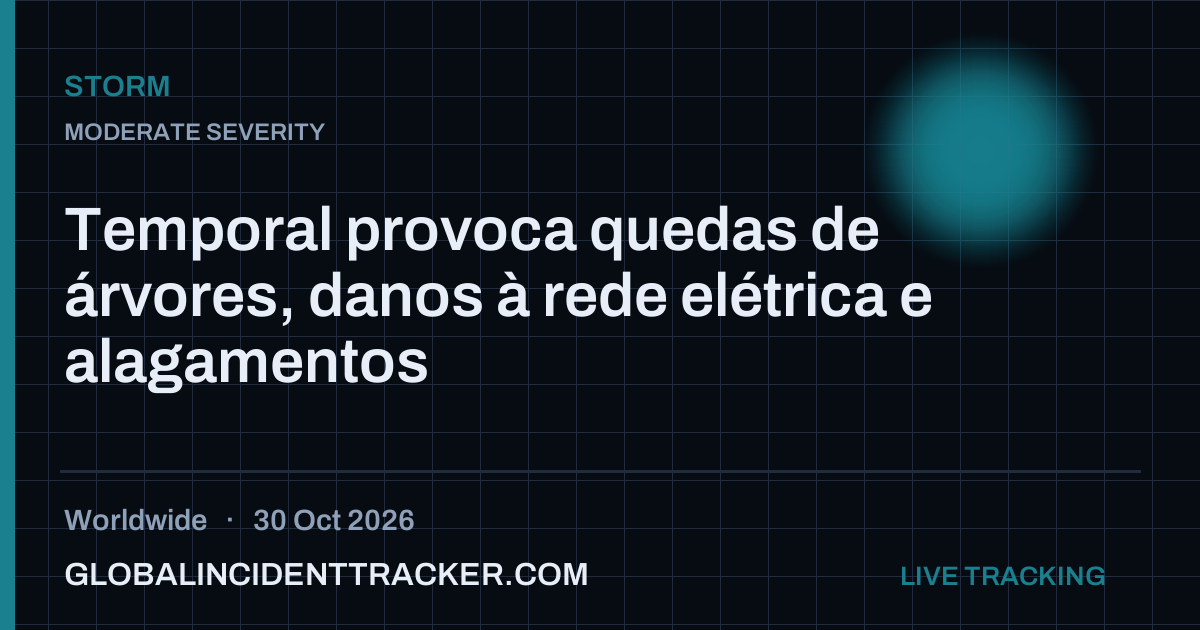 Temporal provoca quedas de árvores, danos à rede elétrica e alagamentos ...