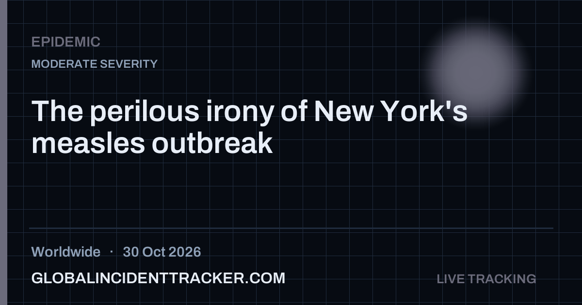 Epidemic incident in worldwide on 30 October 2026 — Global Incident Tracker report card