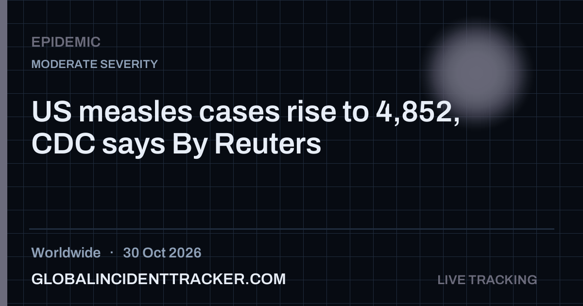 Epidemic incident in worldwide on 30 October 2026 — Global Incident Tracker report card