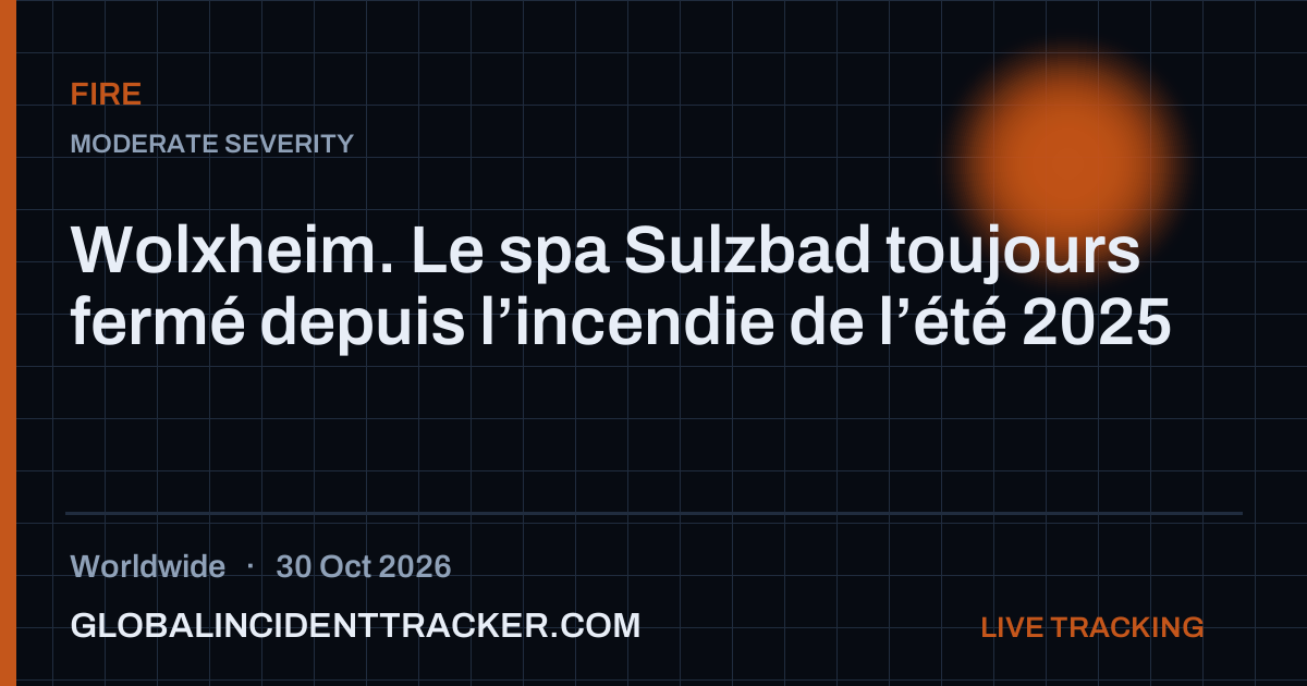 Fire incident in worldwide on 30 October 2026 — Global Incident Tracker report card