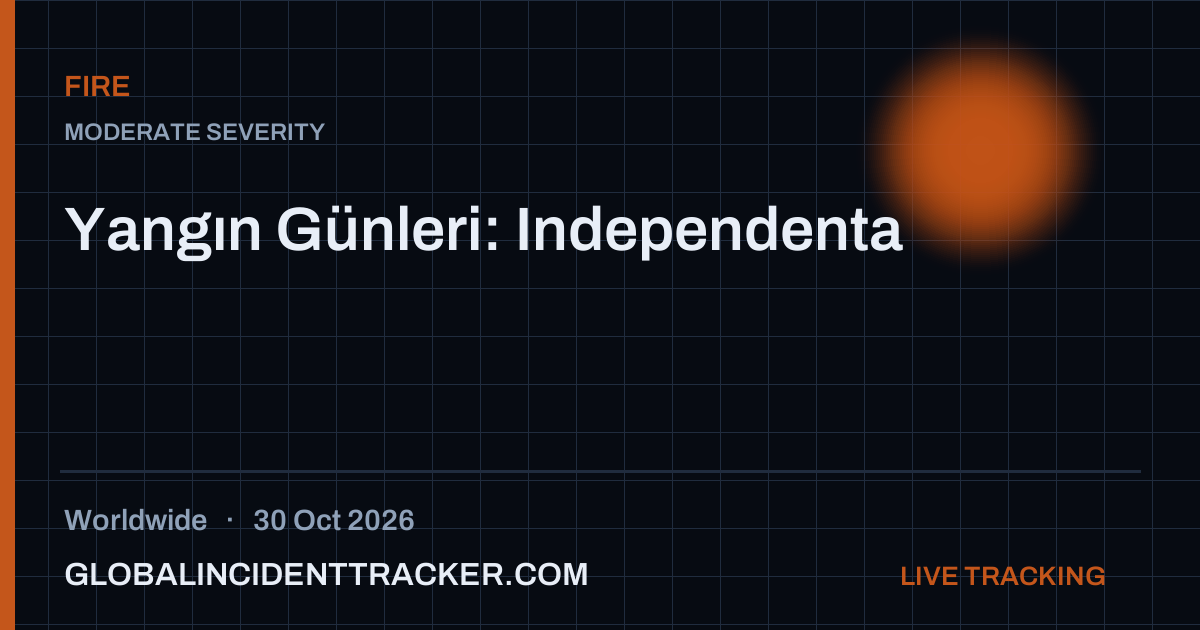 Fire incident in worldwide on 30 October 2026 — Global Incident Tracker report card