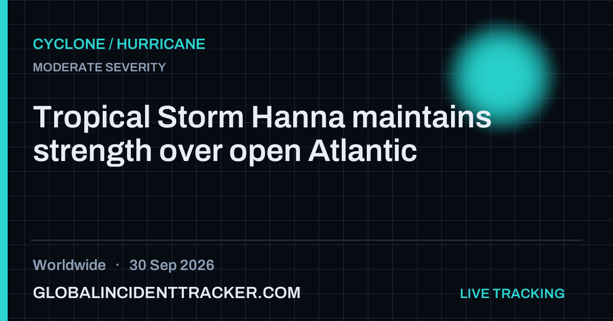 Cyclone / Hurricane incident in worldwide on 30 September 2026 — Global Incident Tracker report card
