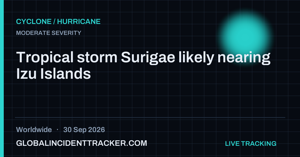 Cyclone / Hurricane incident in worldwide on 30 September 2026 — Global Incident Tracker report card
