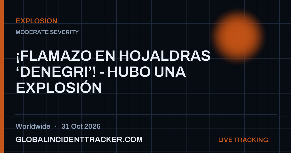 Explosion incident in worldwide on 31 October 2026 — Global Incident Tracker report card