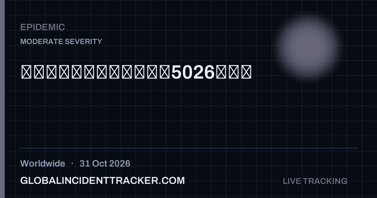 Epidemic incident in worldwide on 31 October 2026 — Global Incident Tracker report card