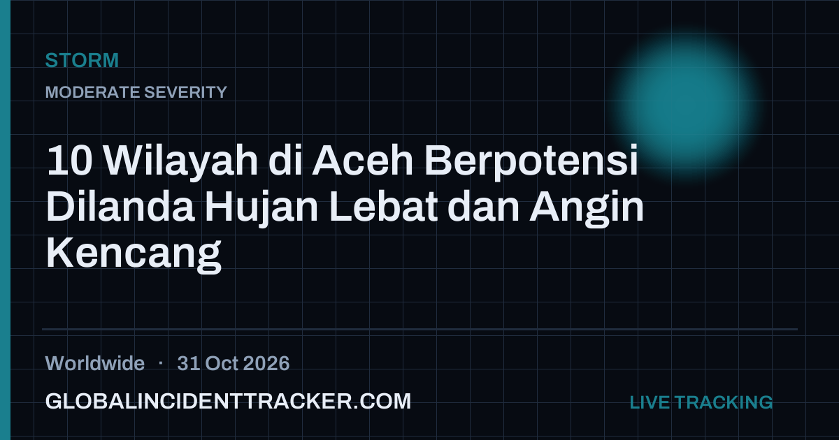 Storm incident in worldwide on 31 October 2026 — Global Incident Tracker report card