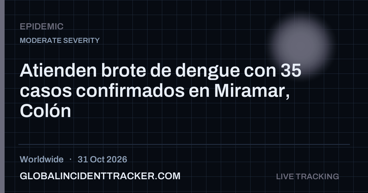 Epidemic incident in worldwide on 31 October 2026 — Global Incident Tracker report card