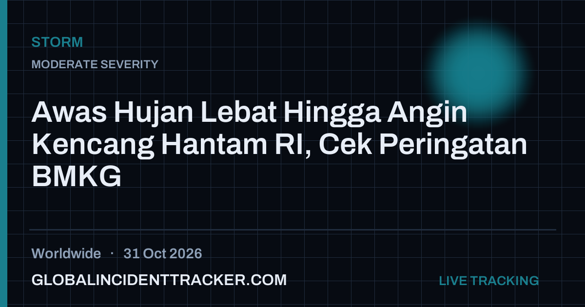 Storm incident in worldwide on 31 October 2026 — Global Incident Tracker report card