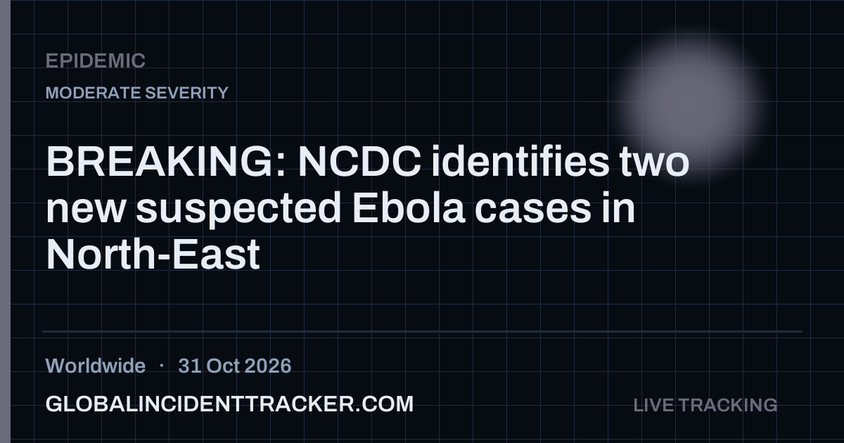 Epidemic incident in worldwide on 31 October 2026 — Global Incident Tracker report card