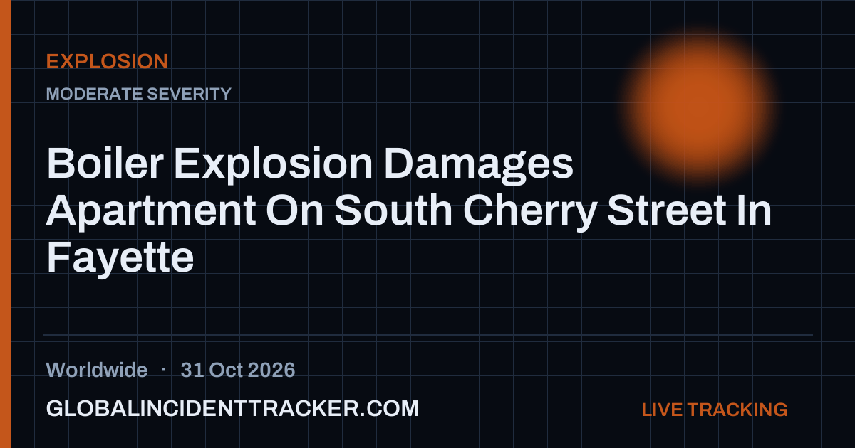Explosion incident in worldwide on 31 October 2026 — Global Incident Tracker report card