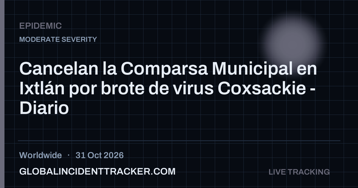 Epidemic incident in worldwide on 31 October 2026 — Global Incident Tracker report card