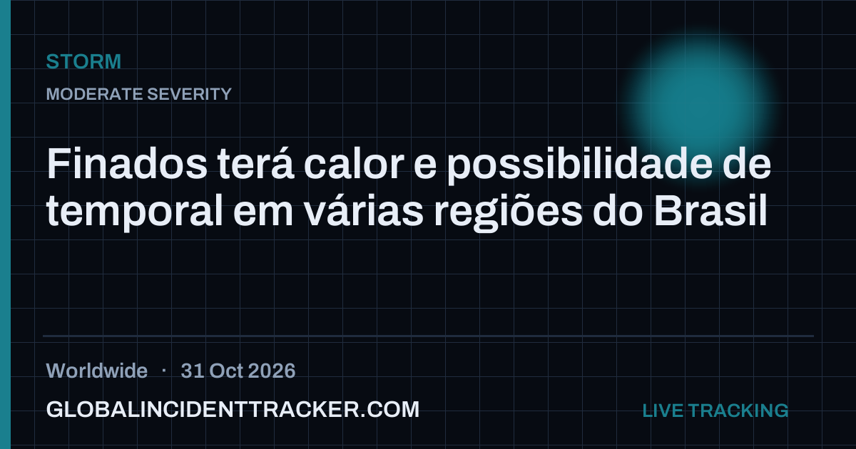 Storm incident in worldwide on 31 October 2026 — Global Incident Tracker report card